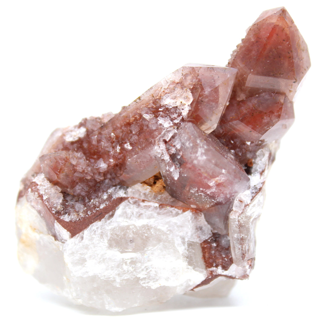 Cristalli di quarzo rosso