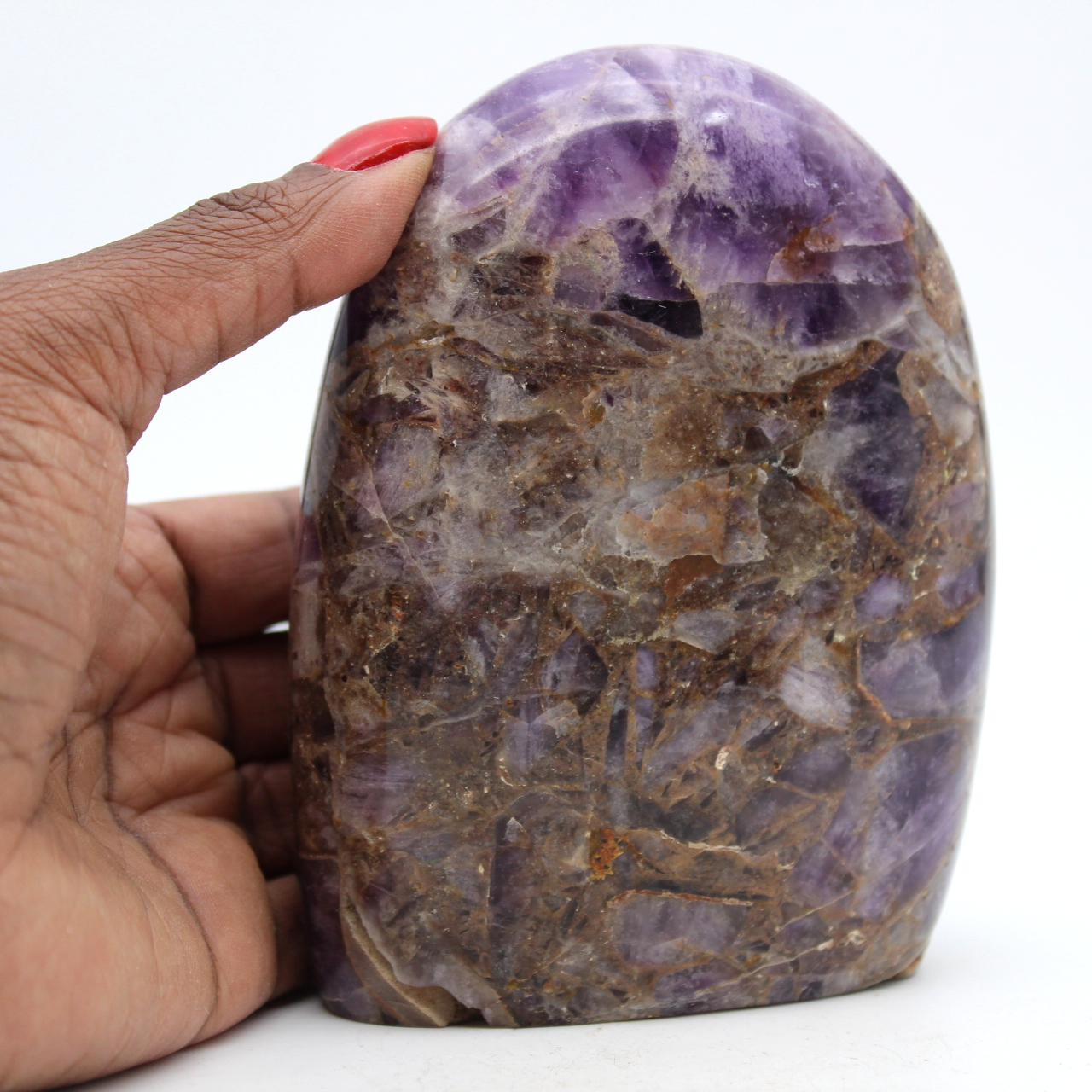 Roccia ametista lucidata