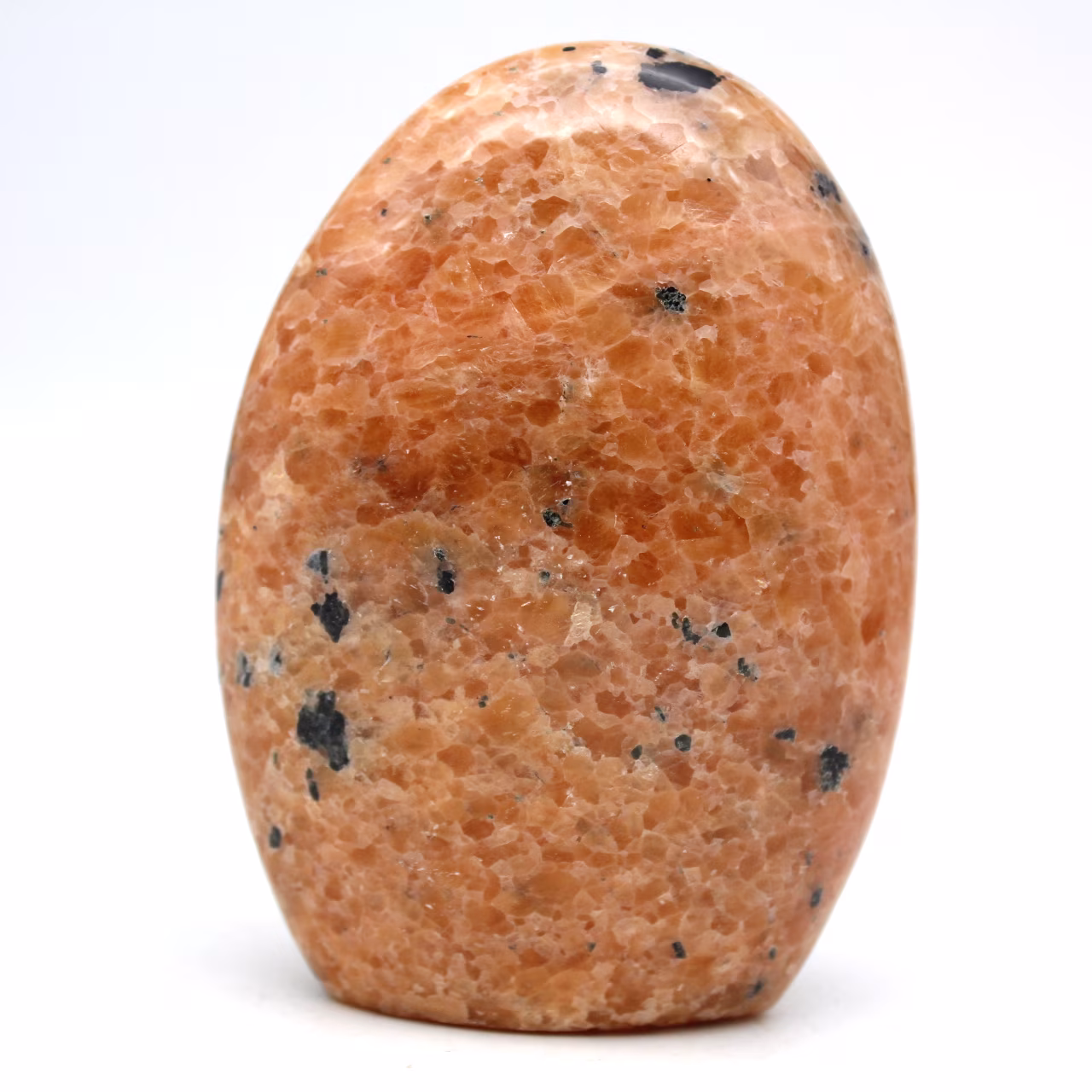 Roccia lucidata di calcite arancione
