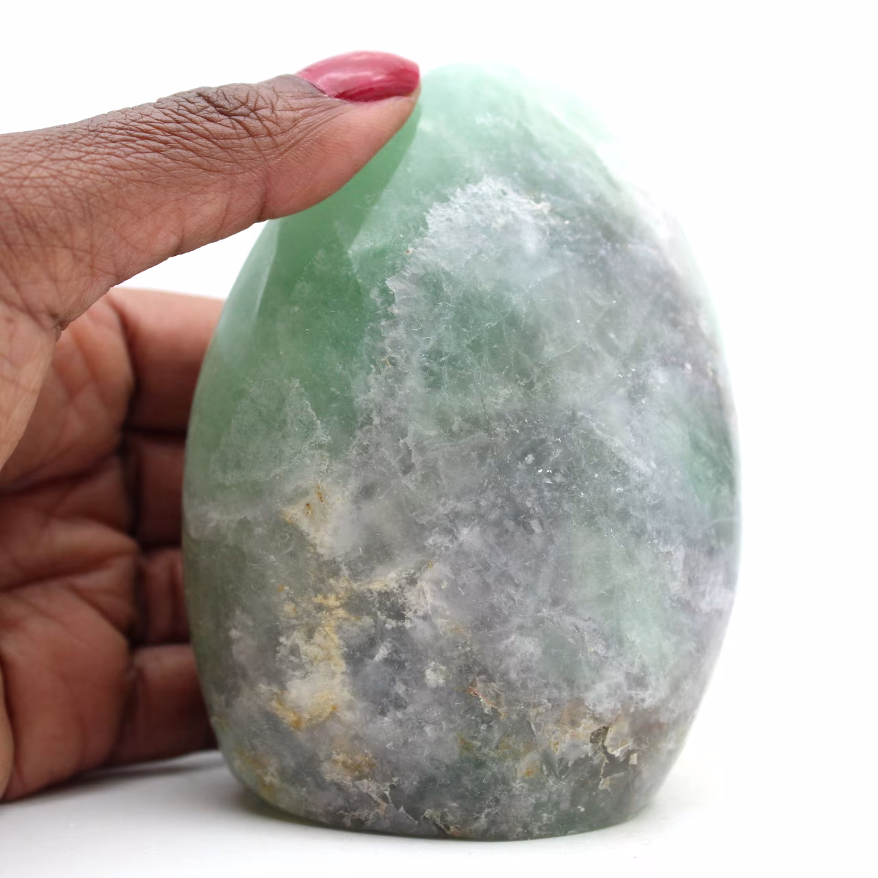 Pietra fluorite verde lucida