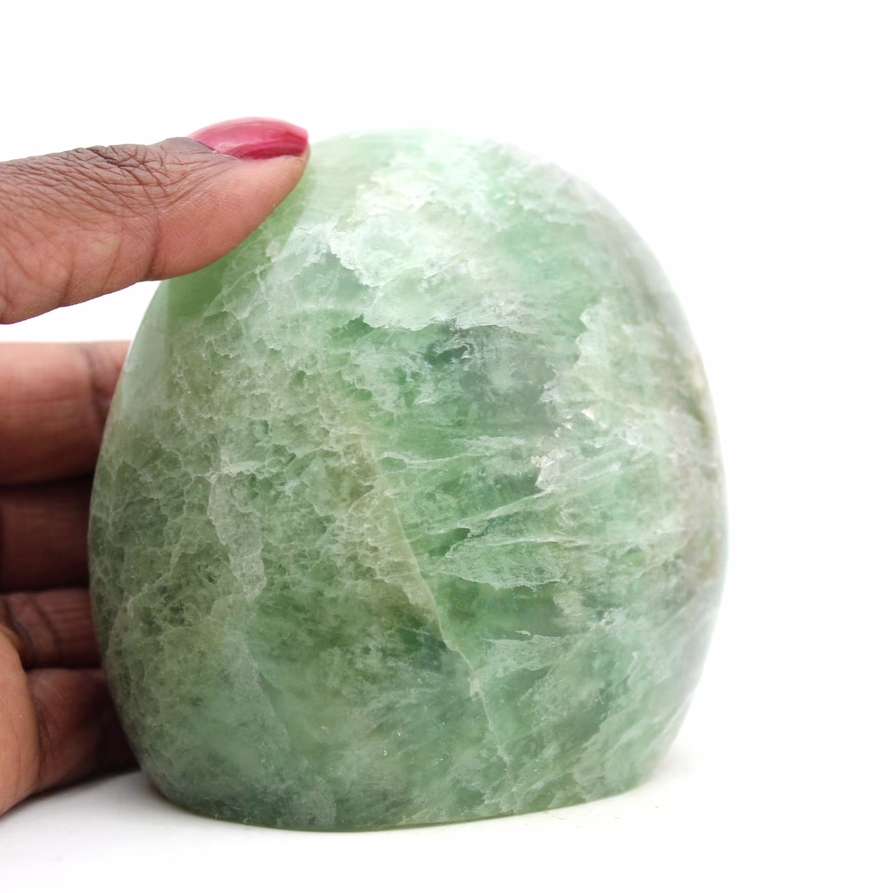 Forma libera lucidata alla fluorite verde