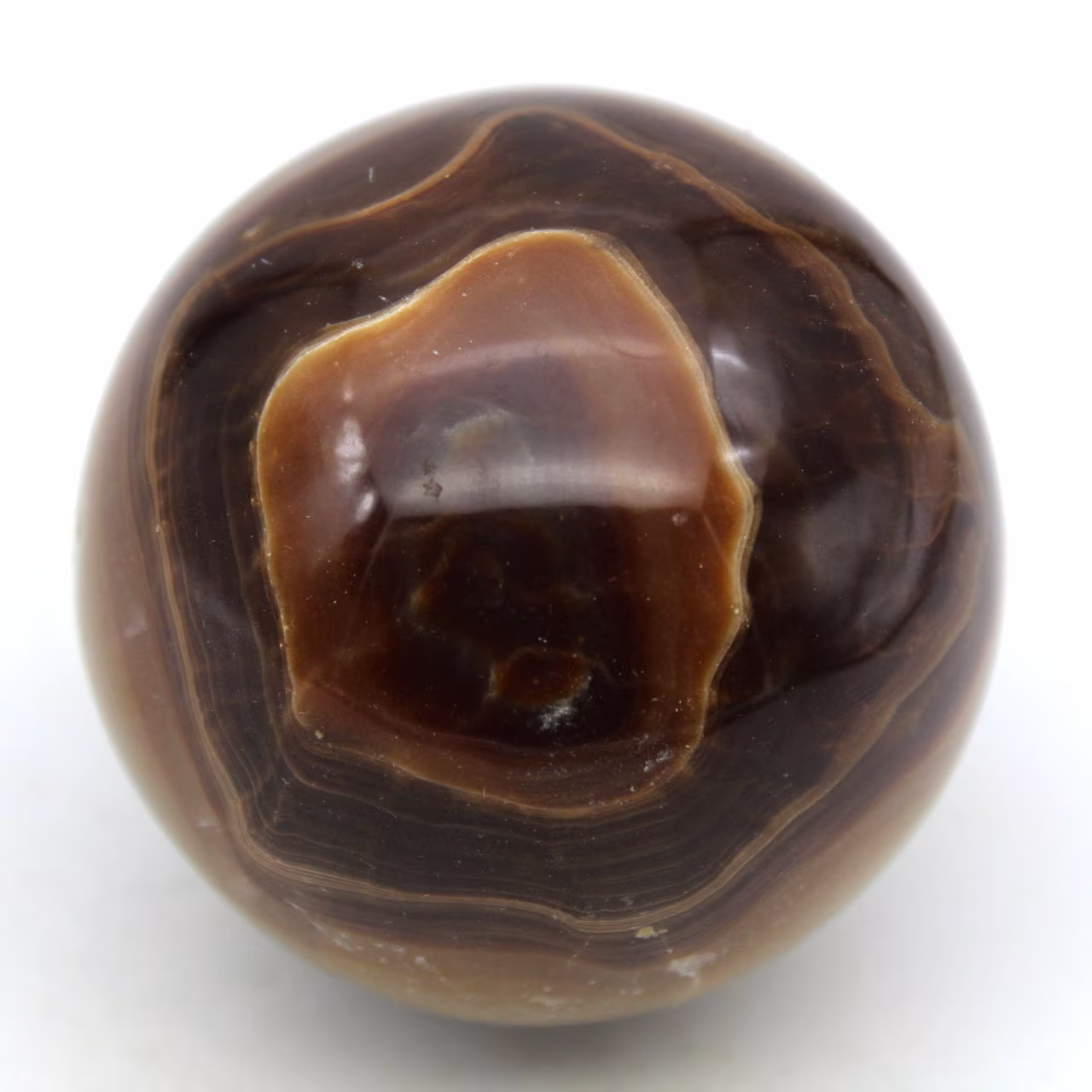 Sfera di calcite marrone