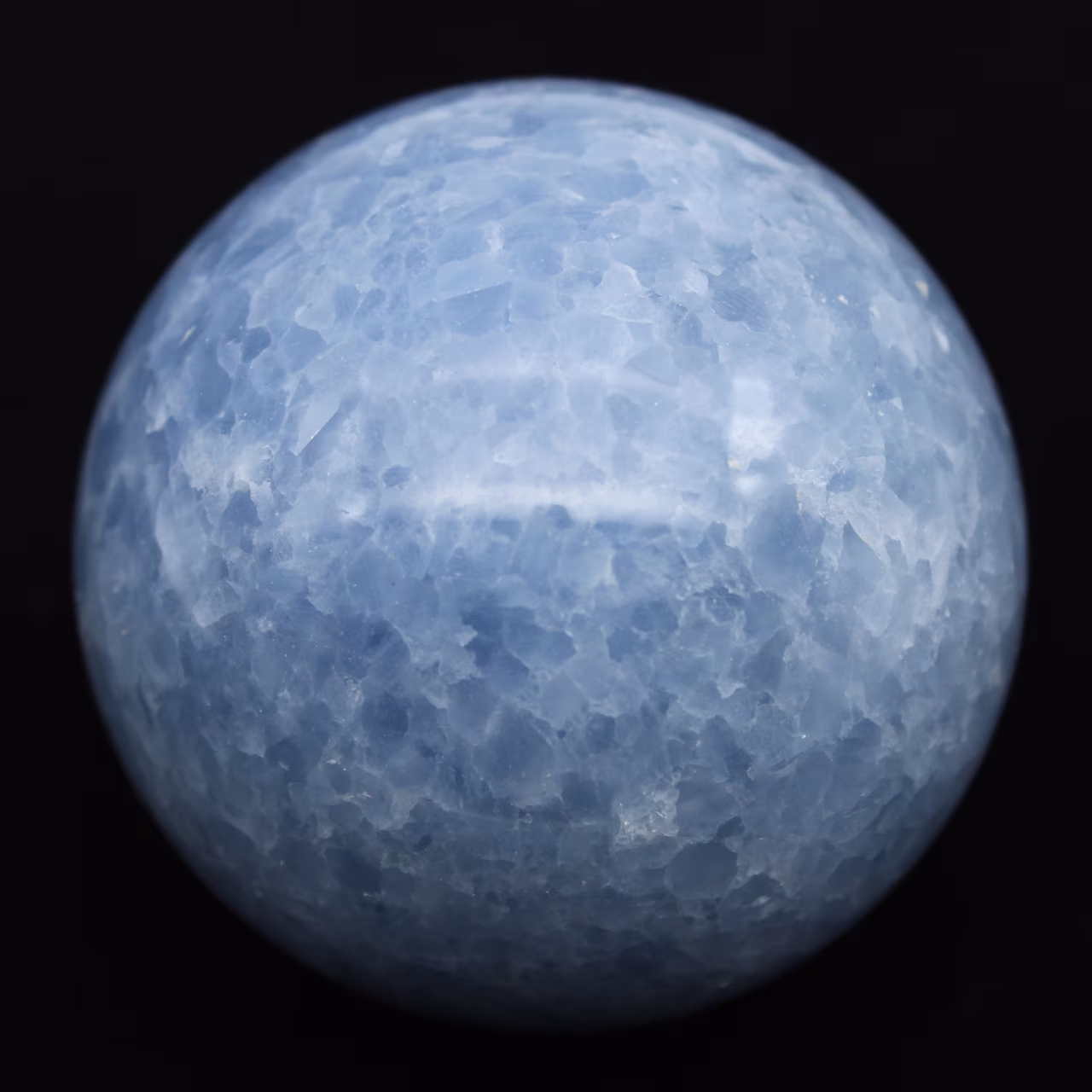 Sfera di calcite blu