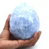 Uovo minerale di calcite blu - 0