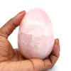 Uovo minerale di quarzo rosa - 0