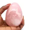 Uovo minerale di quarzo rosa - 0