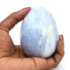 Uovo minerale di calcite blu - 0