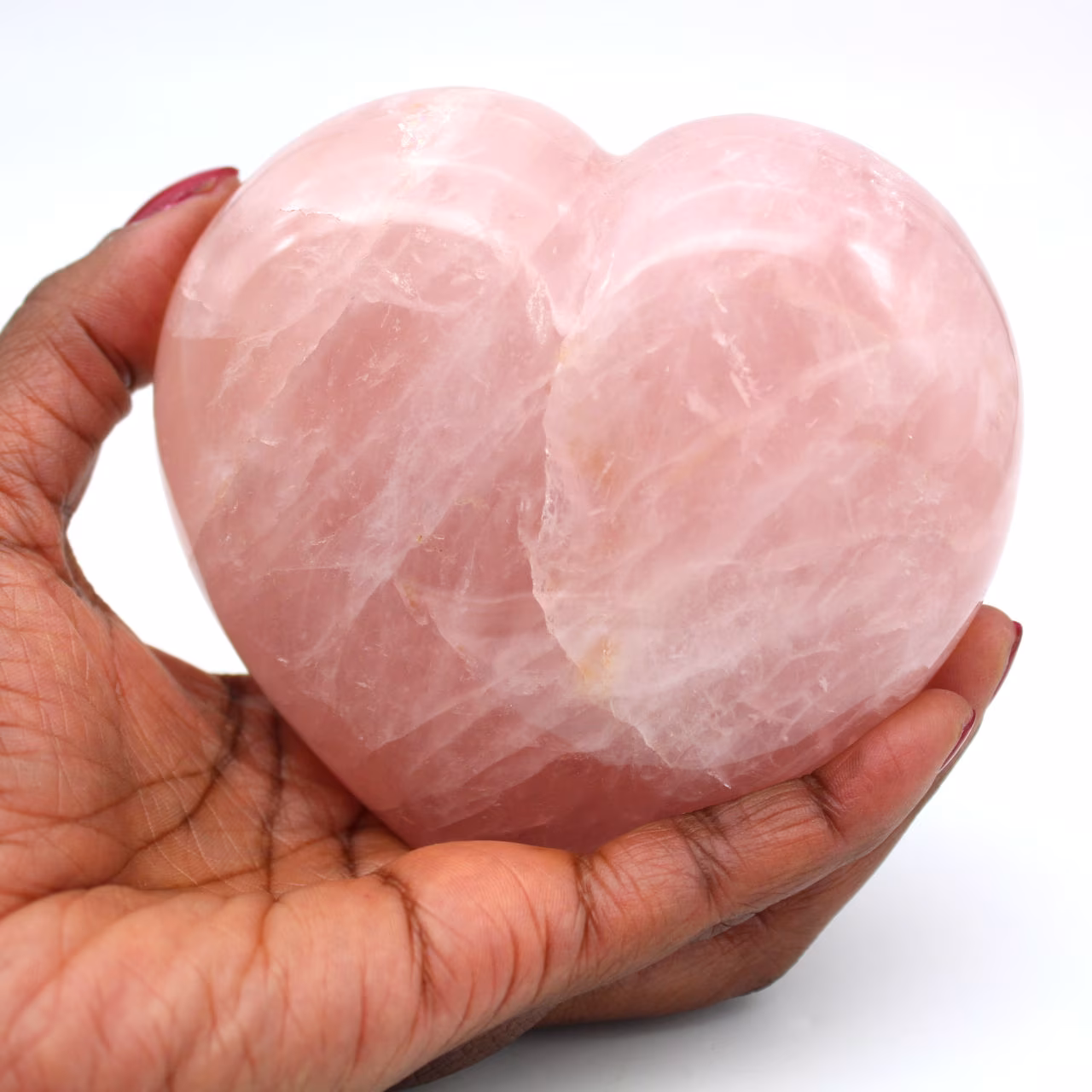 Cuore di quarzo rosa