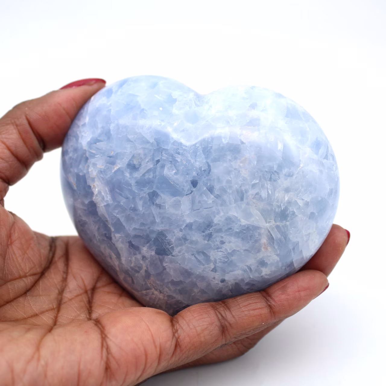 Cuore di calcite blu
