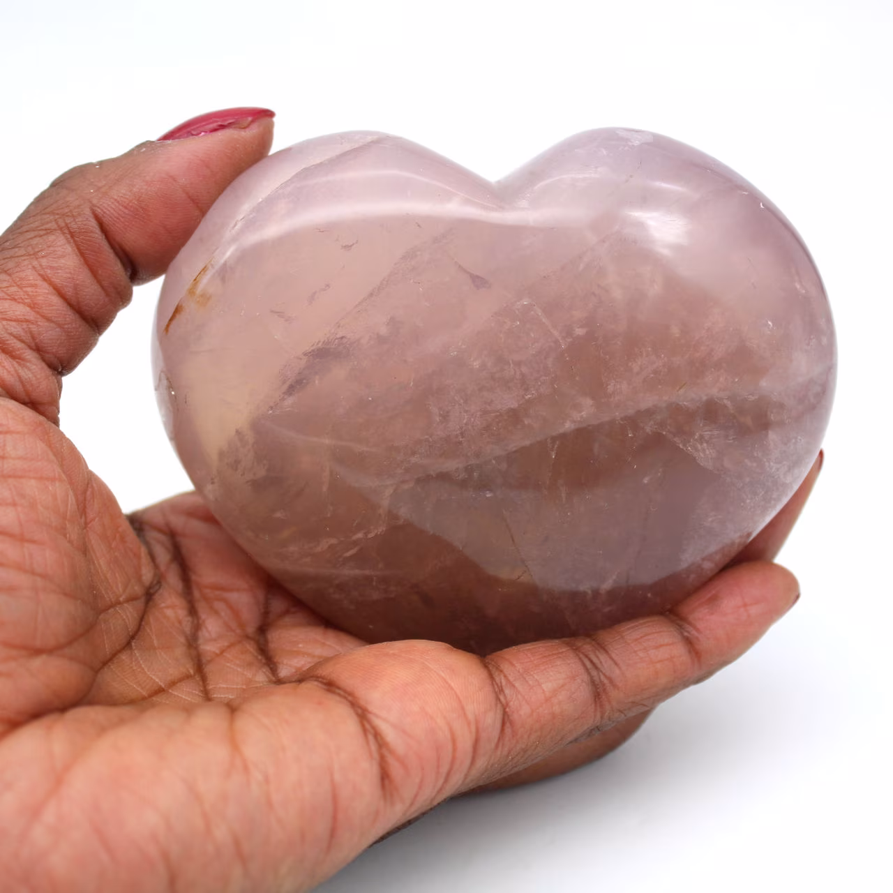 Cuore di quarzo rosa