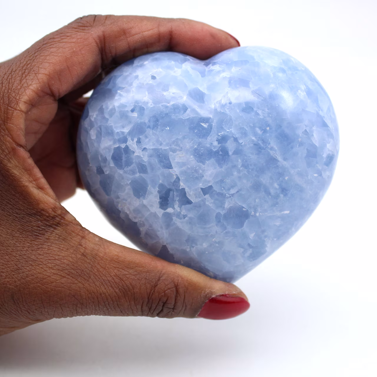 Cuore di calcite blu