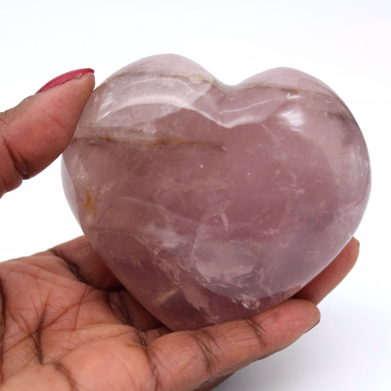 Cuore di quarzo rosa