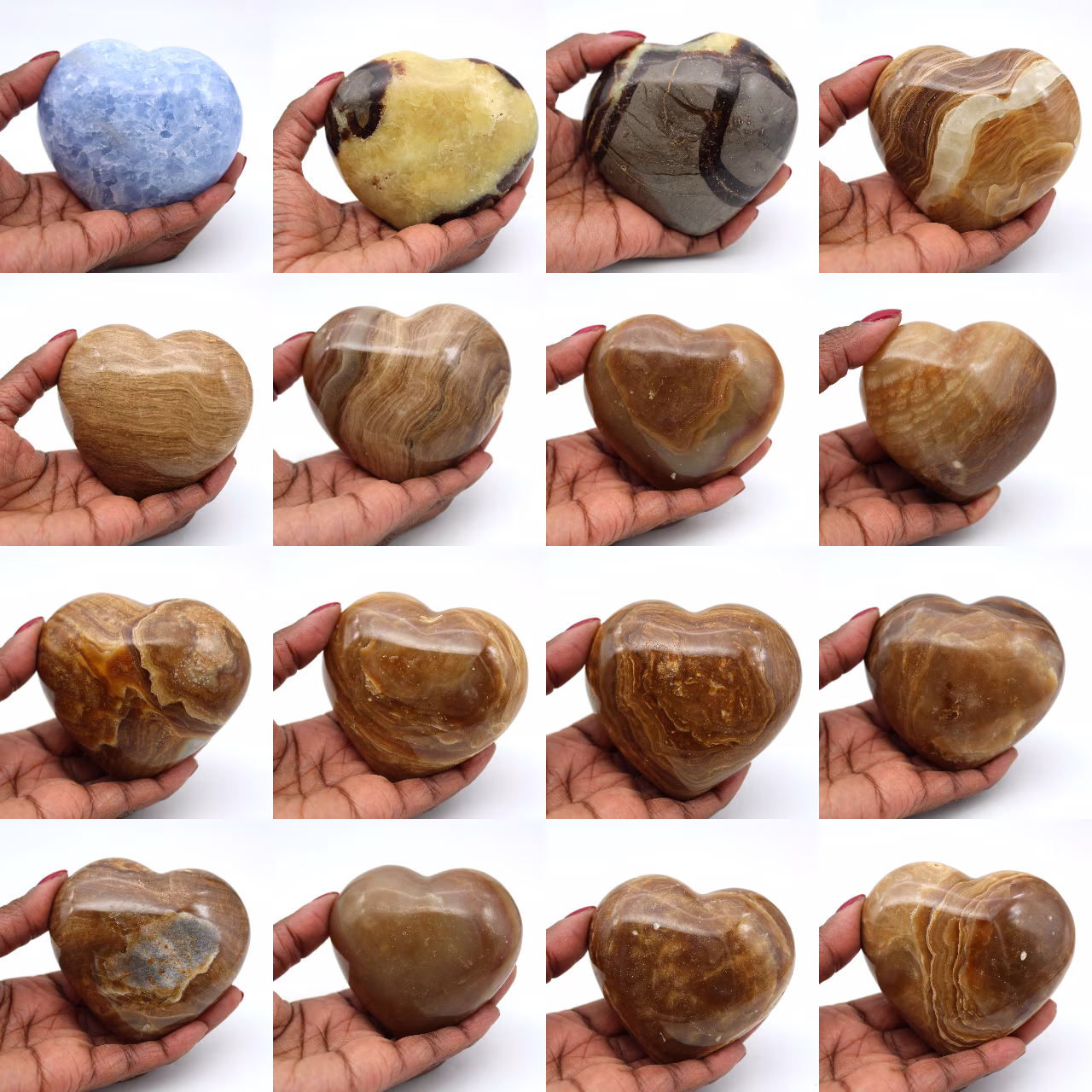 Cuore di calcite blu