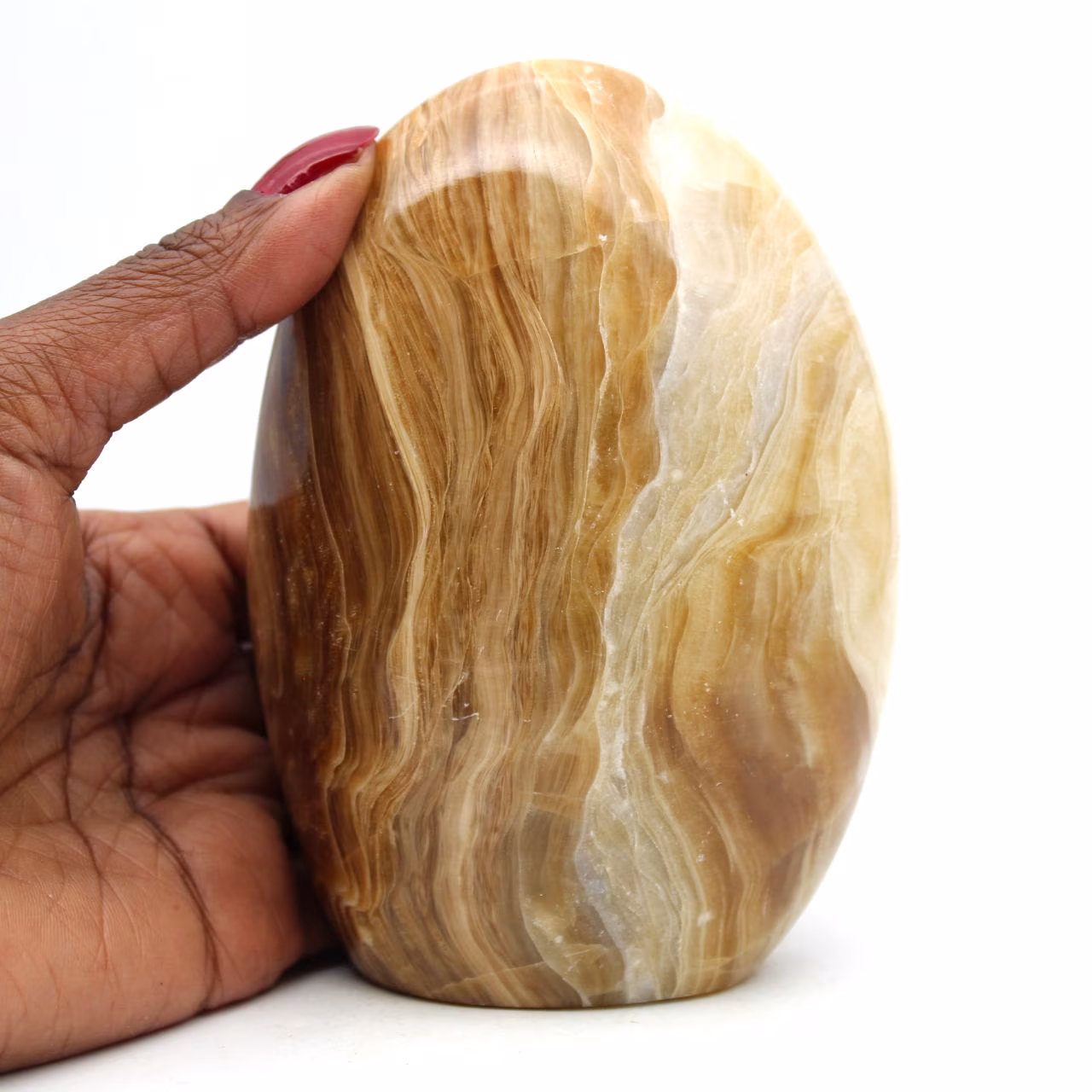 Calcite al miele a forma libera lucidata