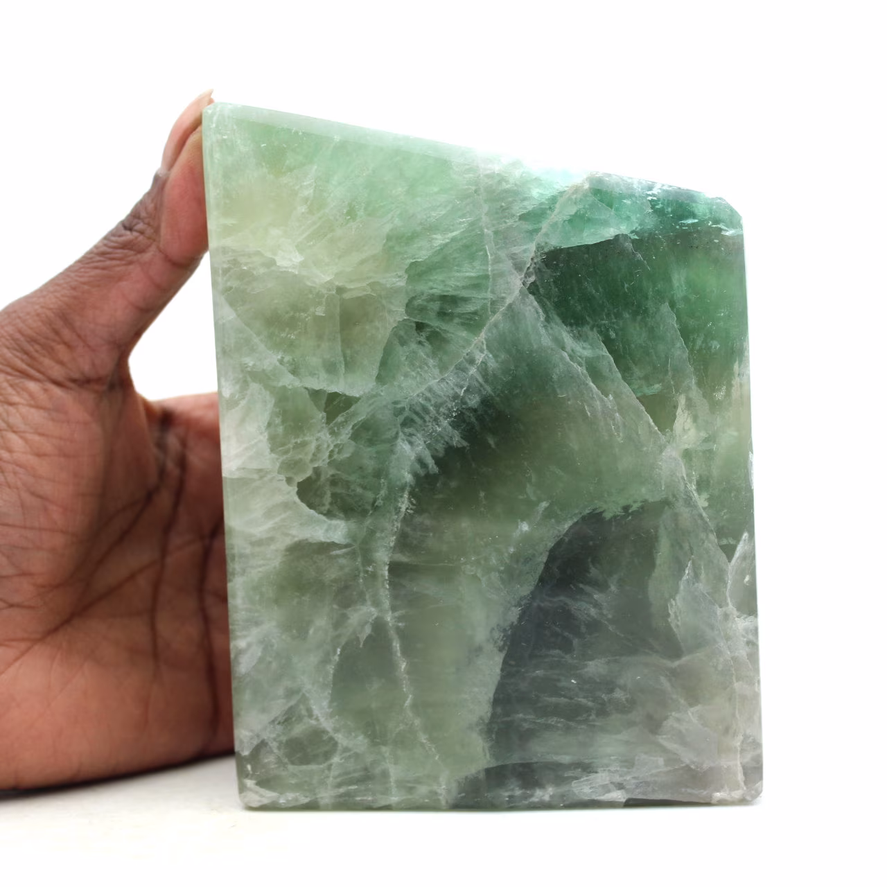 Esaedro di fluorite verde