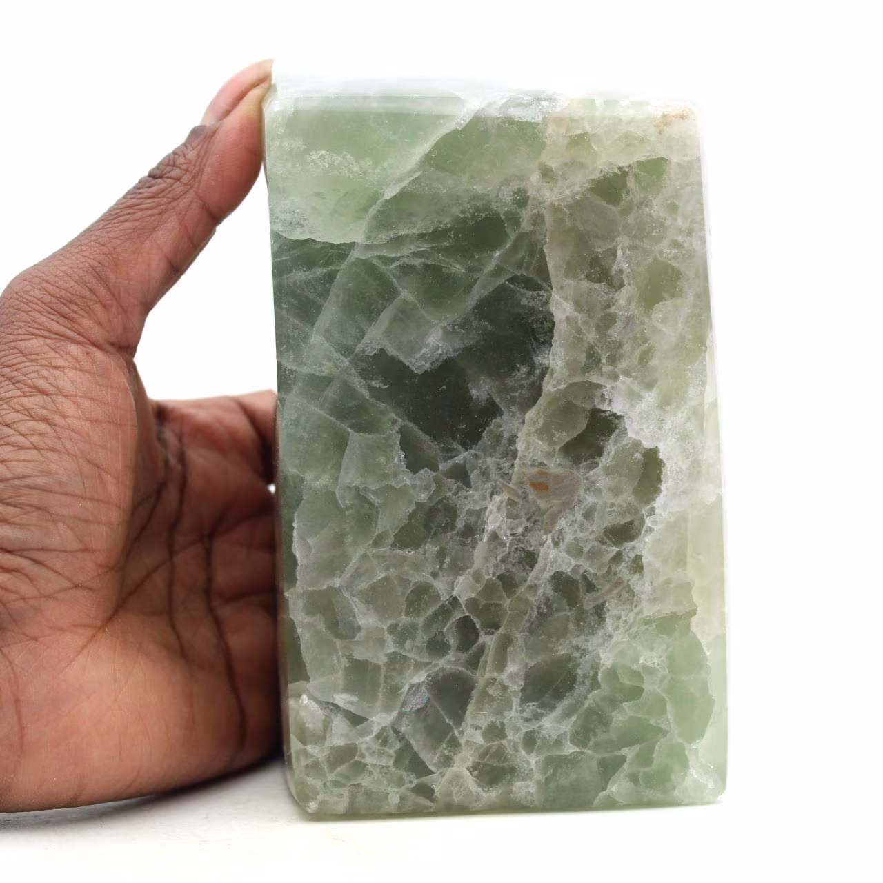Eptaedro di fluorite verde