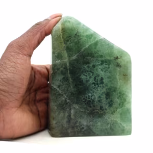 Blocco eptaedro di fluorite verde