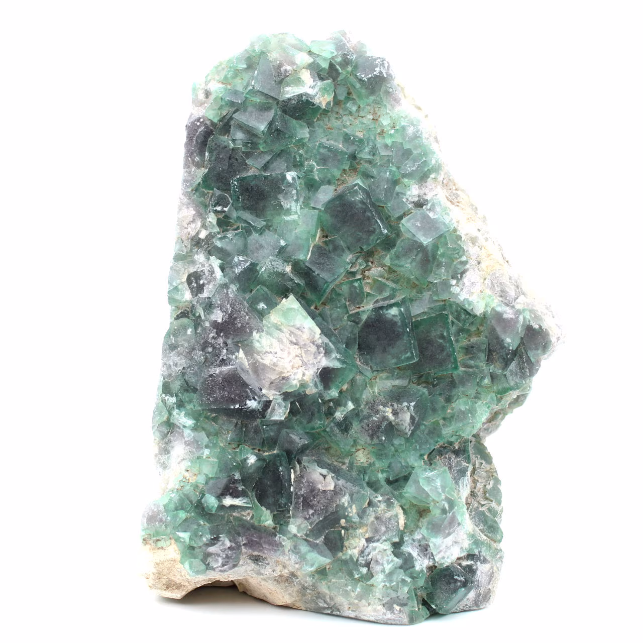 Cristalli cubici di fluorite su ganga