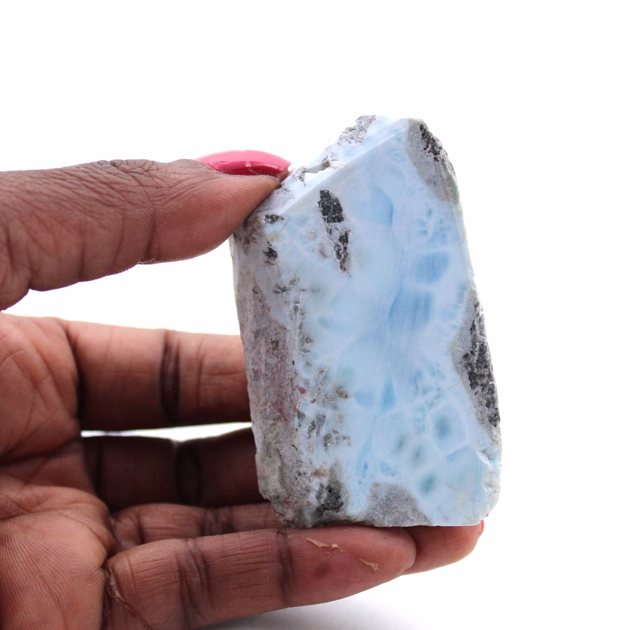 Placca in larimar semilucida