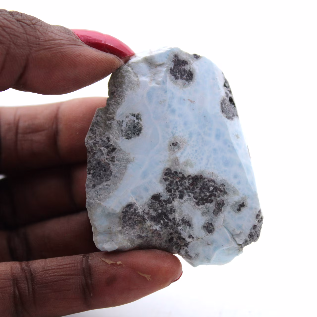 Placca in larimar semilucida