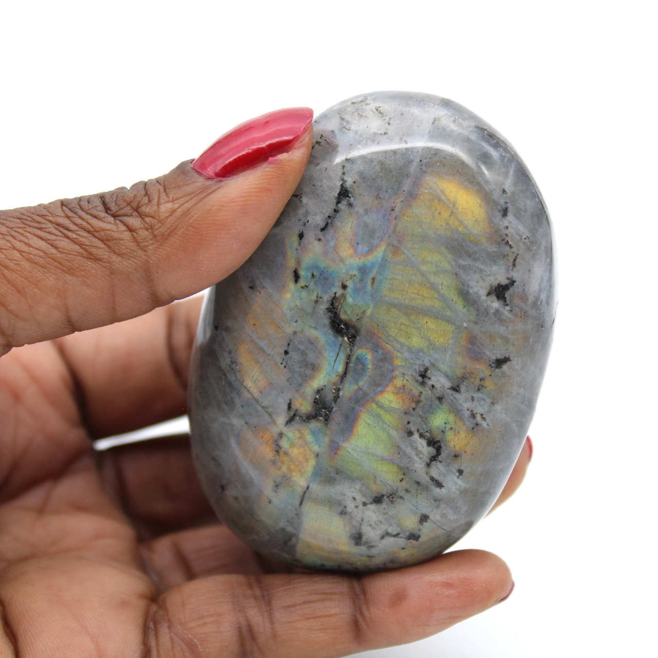 Ciottolo di labradorite del Madagascar