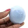 Ciottolo di calcite blu - 1