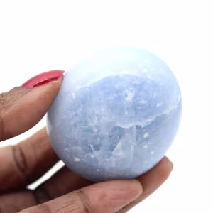 Ciottolo di calcite blu