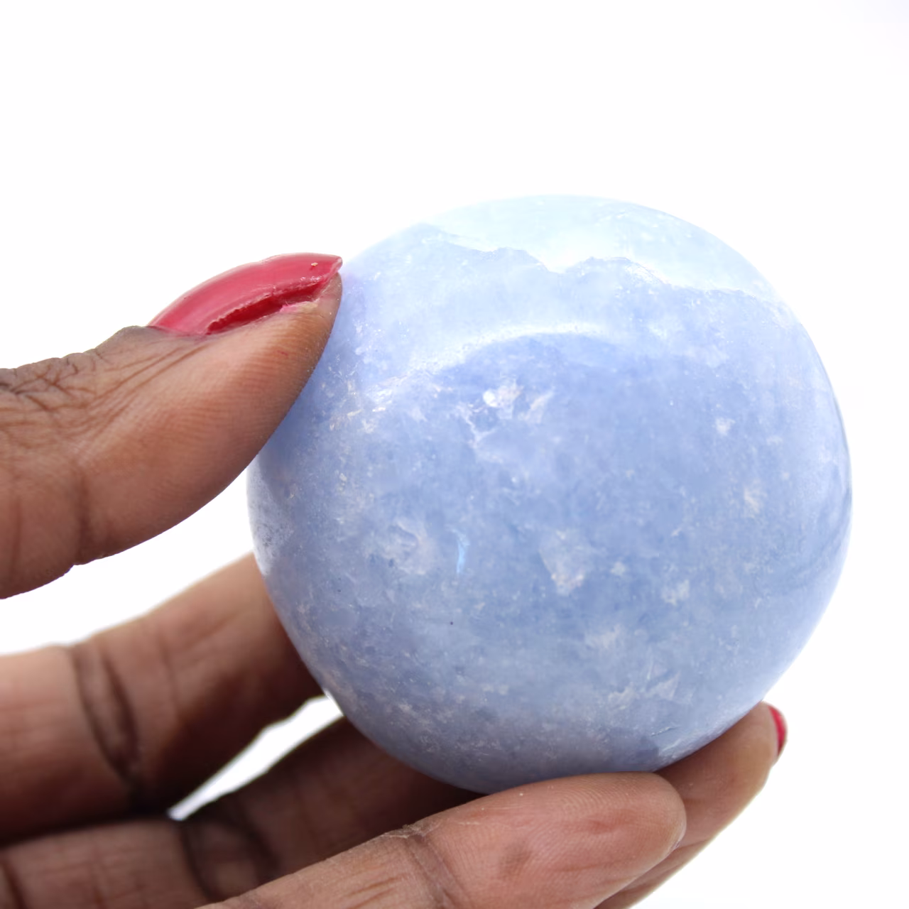 Ciottolo di calcite blu