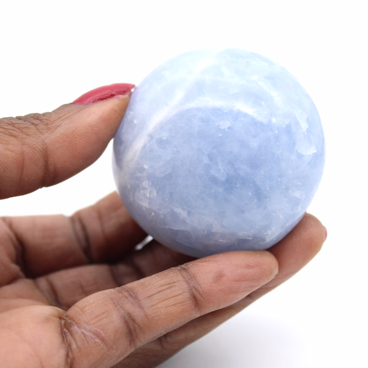 Ciottolo di calcite blu
