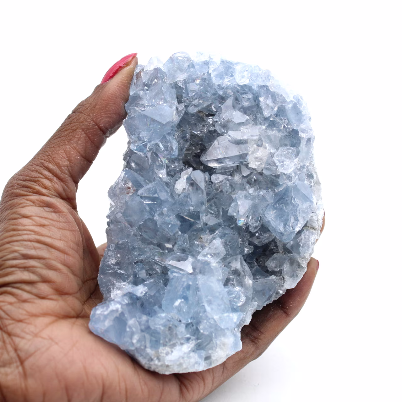 Celestite grezza su ganga