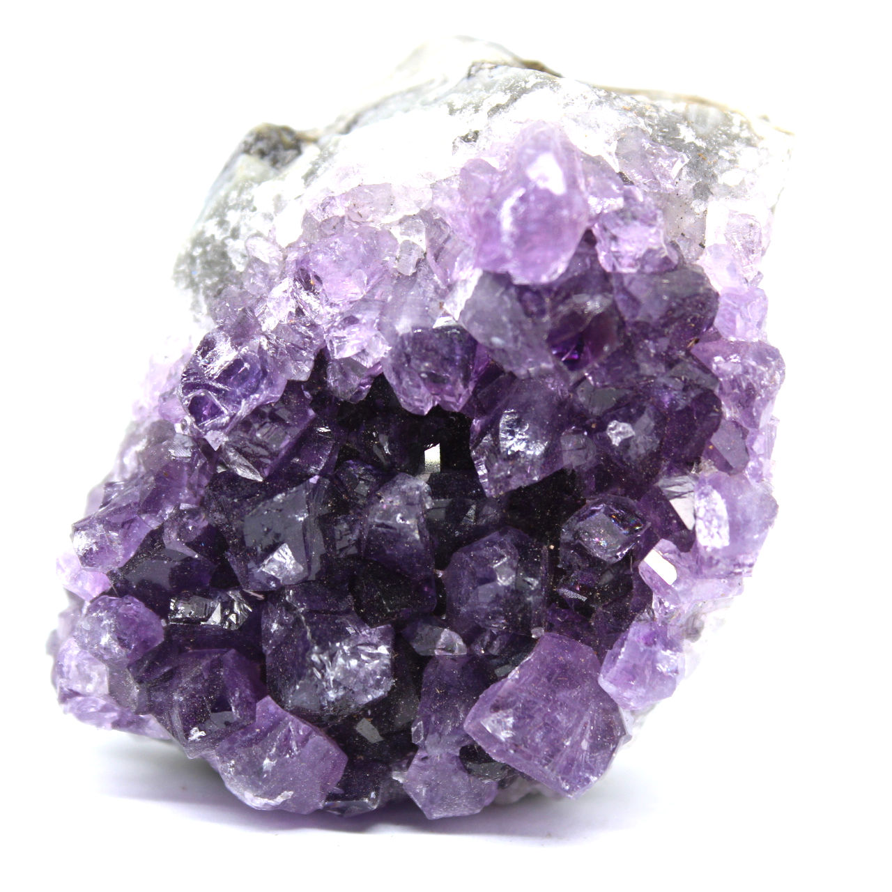 Ametista con cristallo di calcite