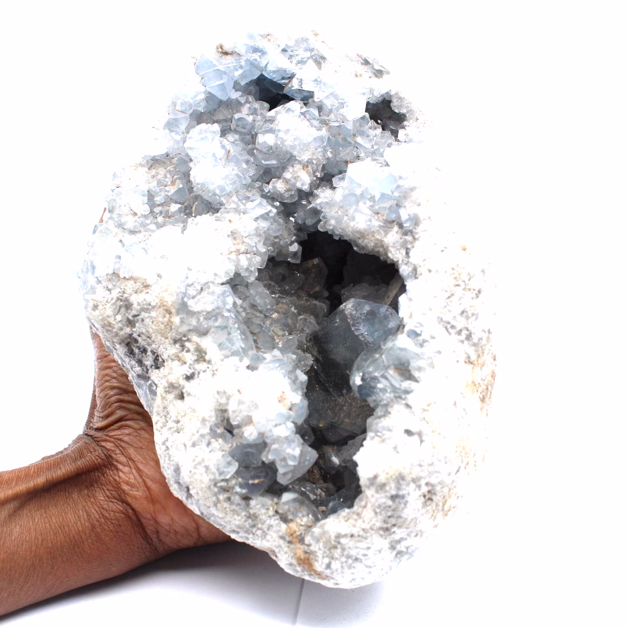 Cristalli grezzi di geode di celestite