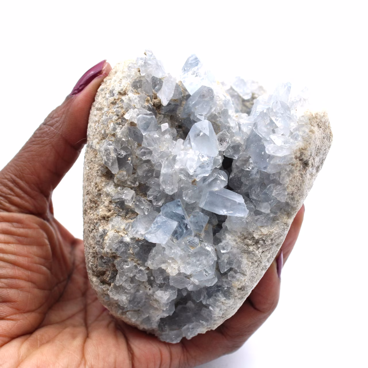 Geode di celestite grezzo