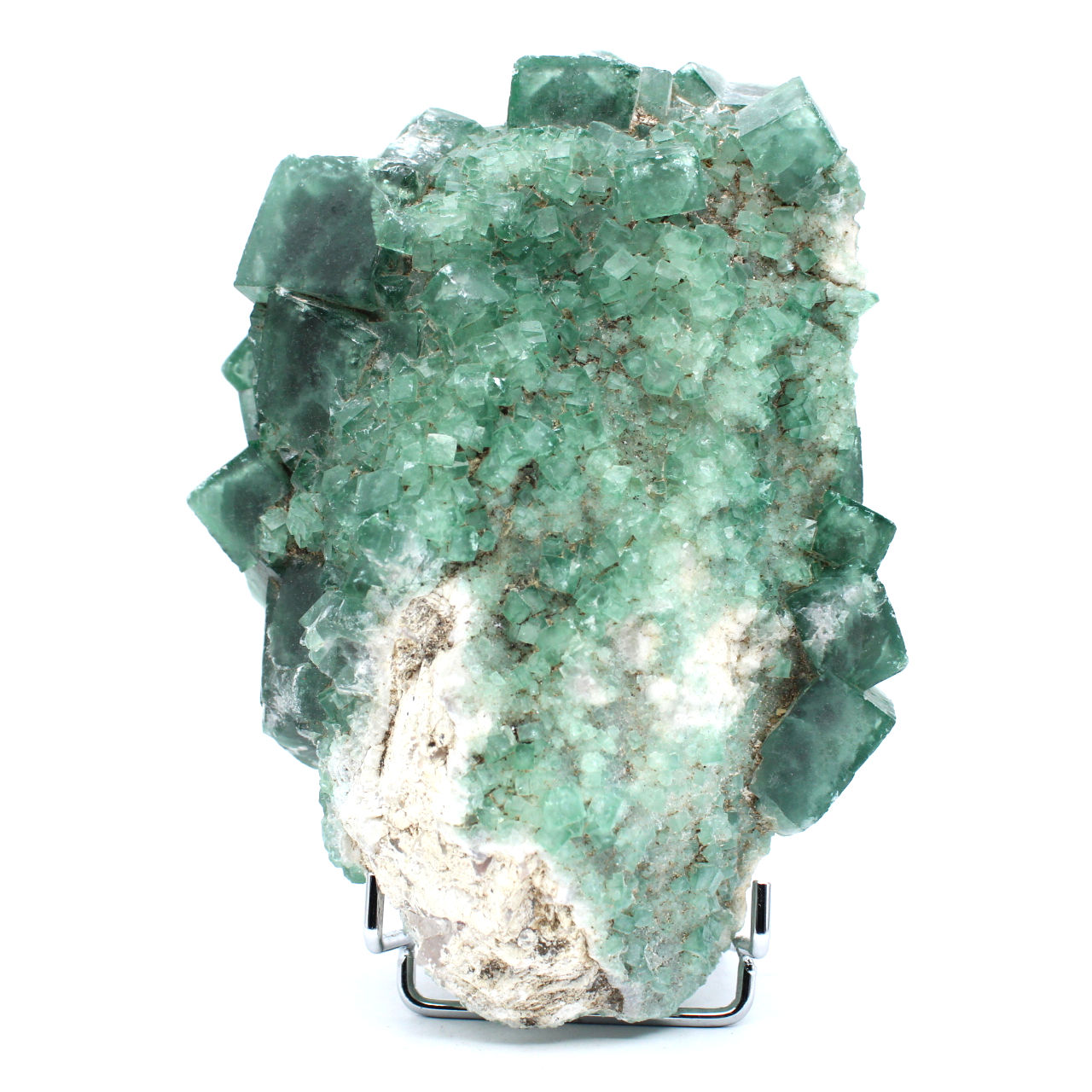 Cristalli di fluorite grezzi su ganga