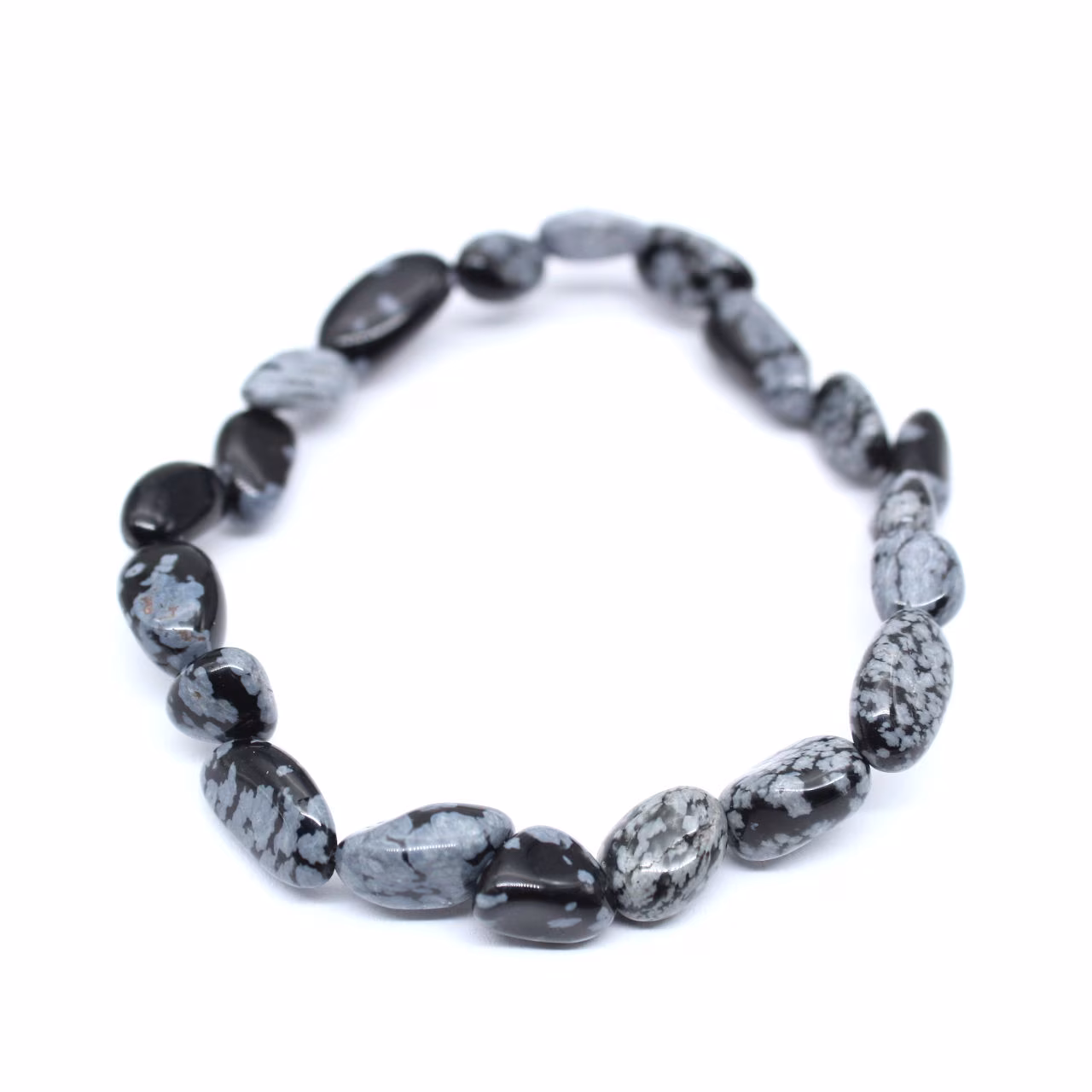 Bracciale in ossidiana di neve