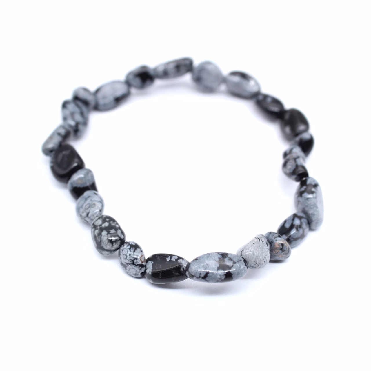 Bracciale in ossidiana di neve