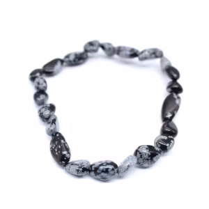 Bracciale in ossidiana di neve