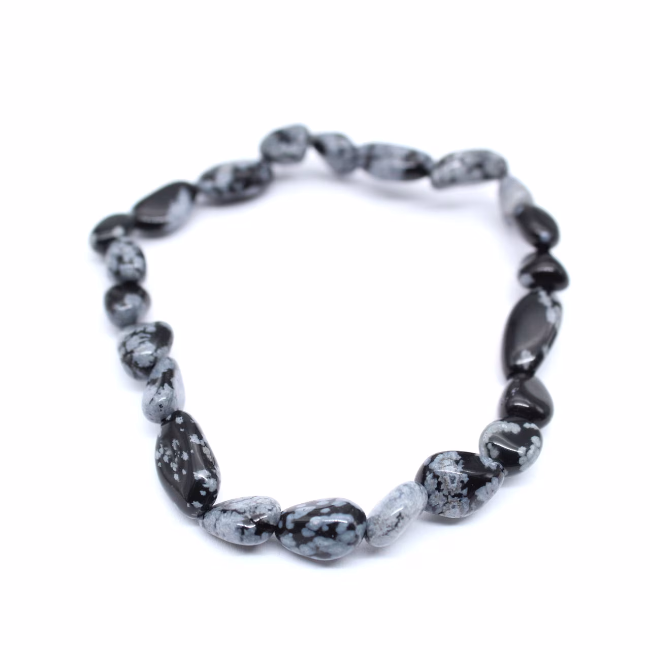 Bracciale in ossidiana di neve