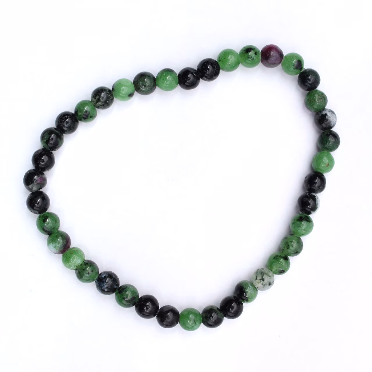 Bracciale Zoisite con rubini