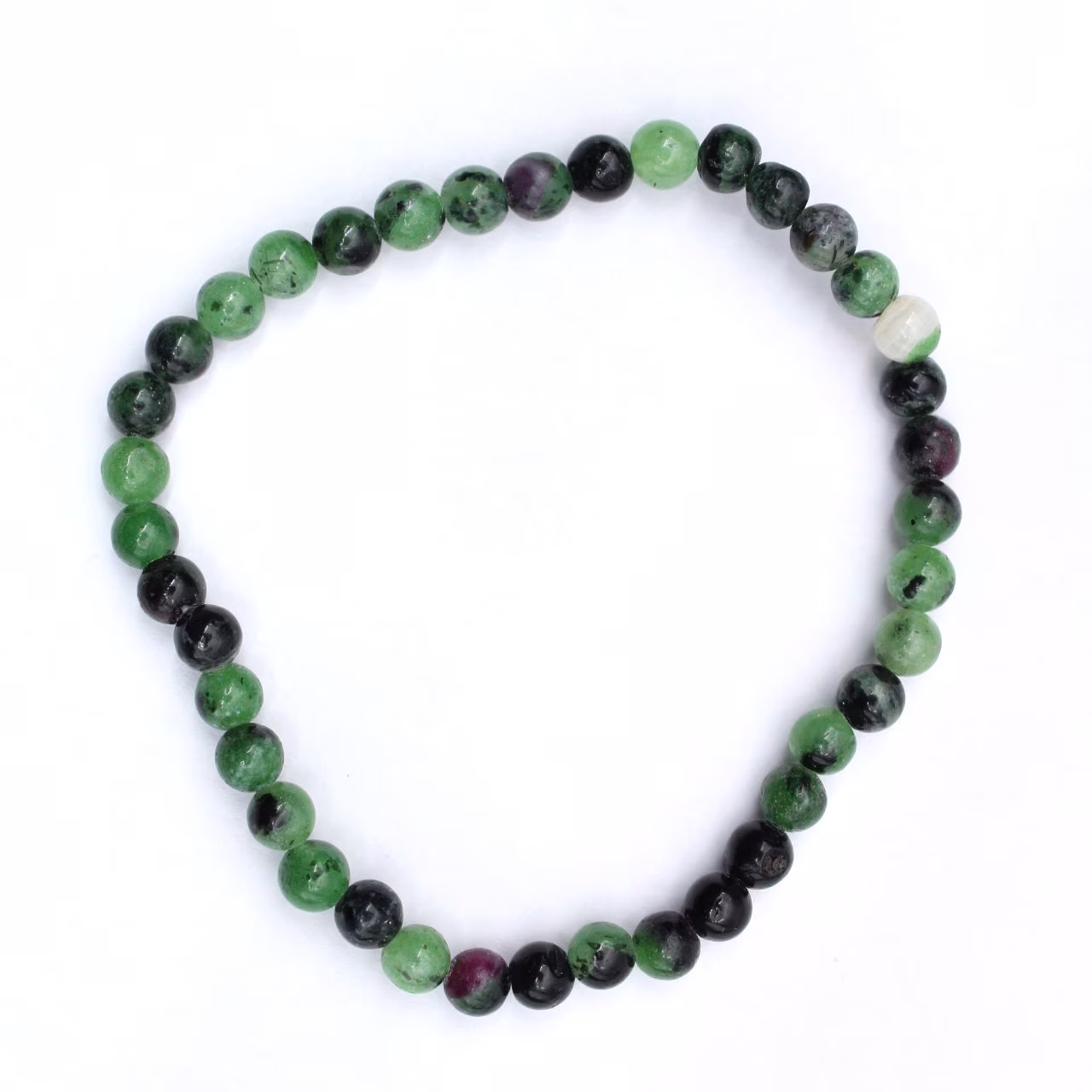 Bracciale Zoisite con rubini