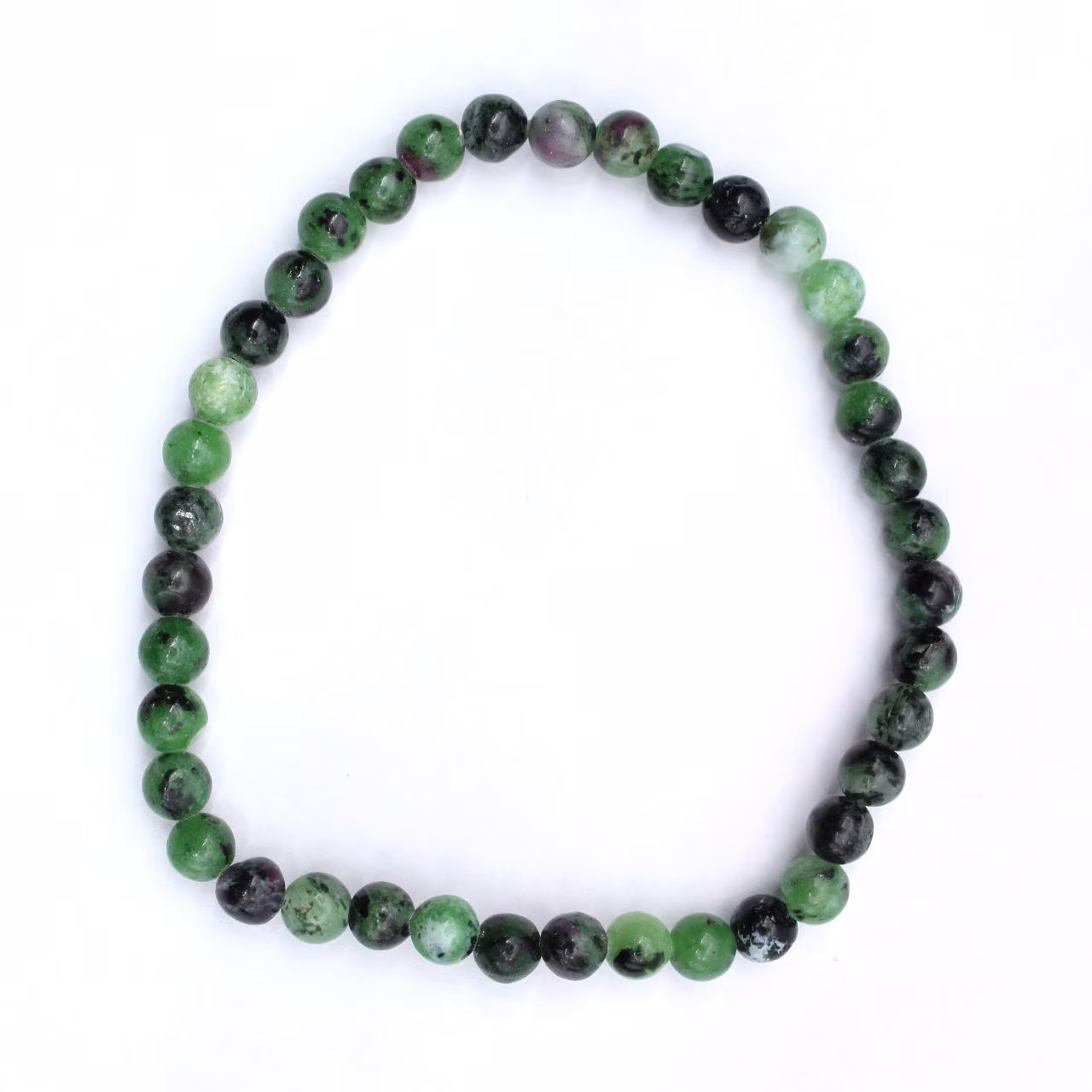 Bracciale Zoisite con rubini