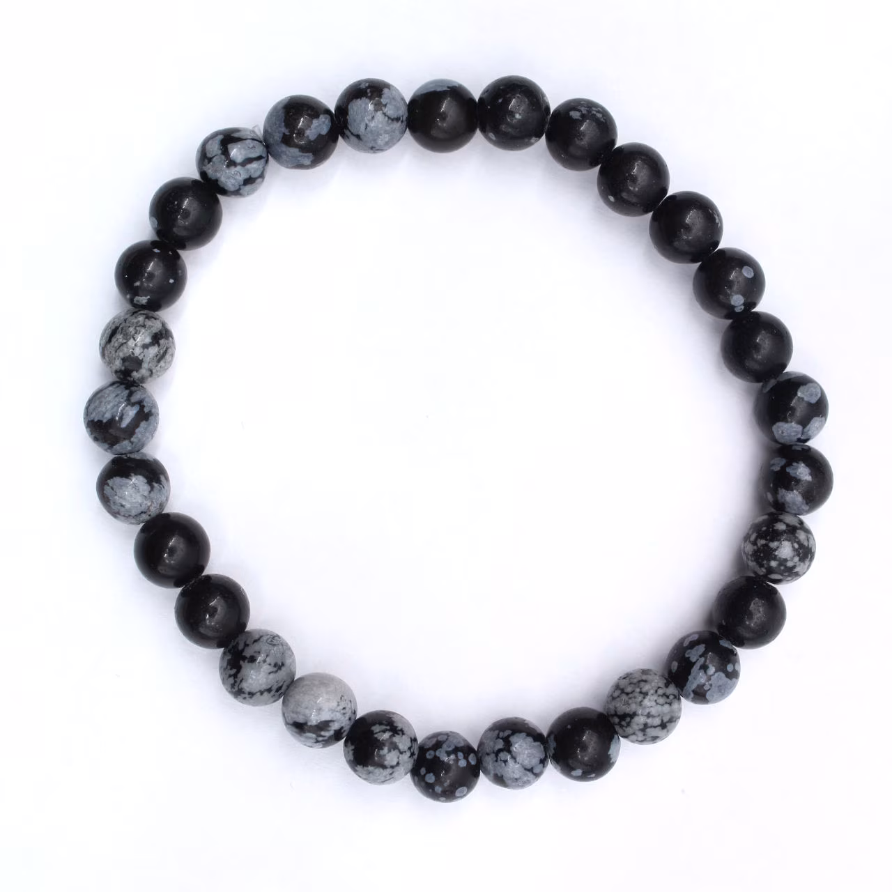 Bracciale in ossidiana di neve