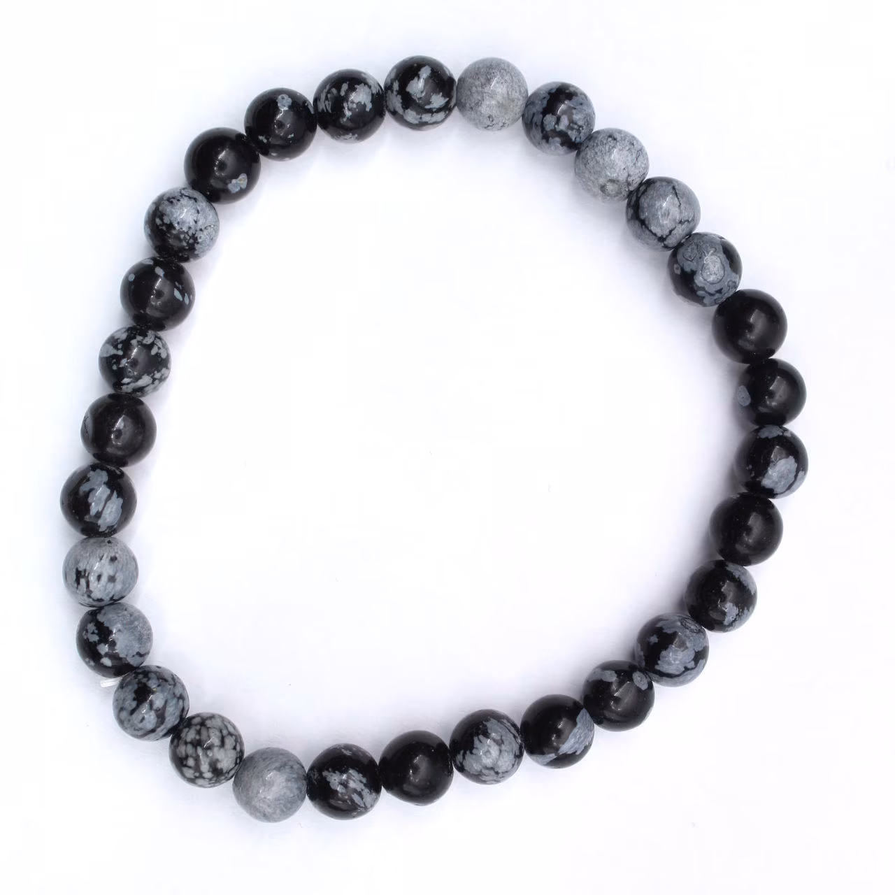 Bracciale in ossidiana di neve