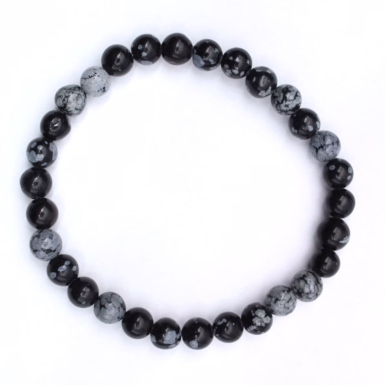 Bracciale in ossidiana di neve