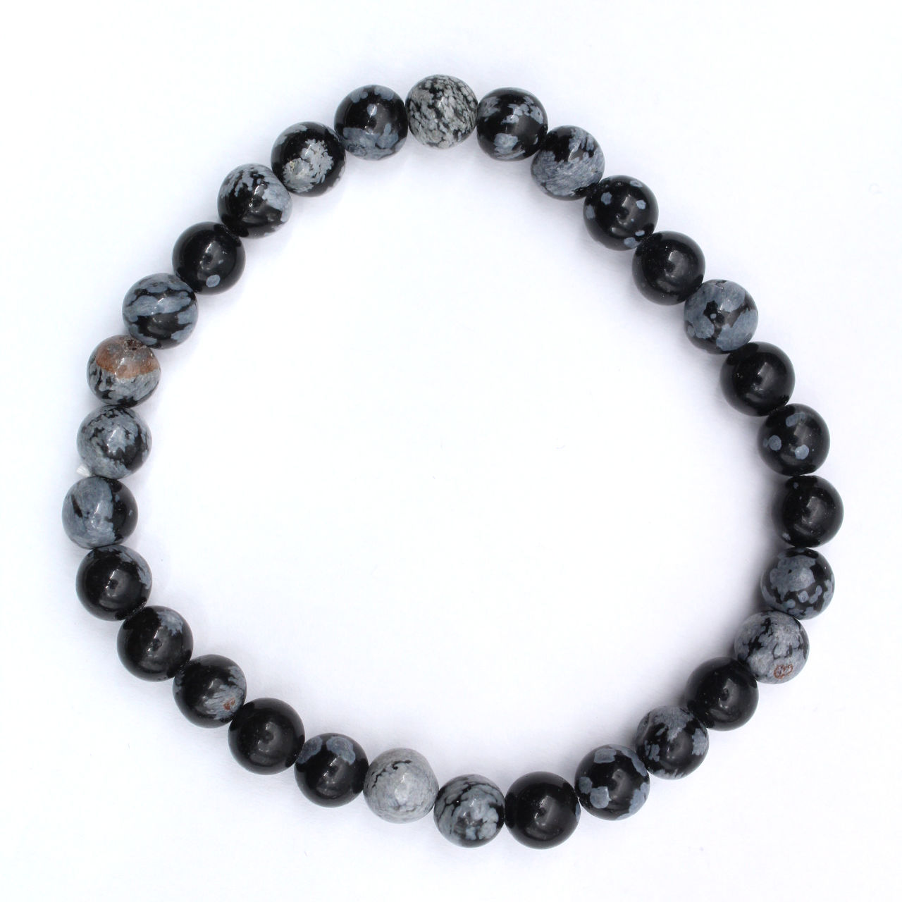 Bracciale in ossidiana di neve