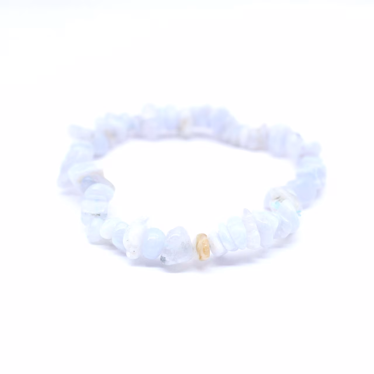 Bracciale In CALcedonio BLU Naturale, 6 Mm E 8 Mm, Pietra - 3