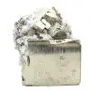 Grande cubo di pirite con cristalli di quarzo - 0