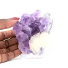 Cristalli di calcite su ametista - 0