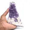 Drusa di ametista con calcite - 0