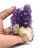Cristalli di calcite su ametista - 0